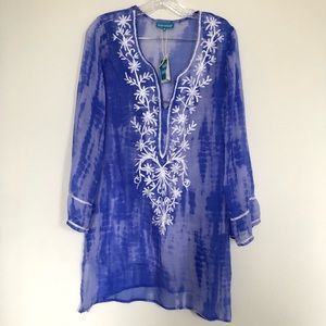 Boho Sheer Swimsuit Coverup by Blue Island